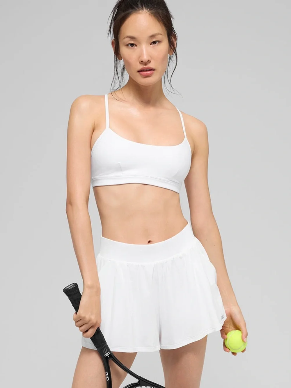ALO Yoga Airlift Intrigue Bra in White  — Size XS